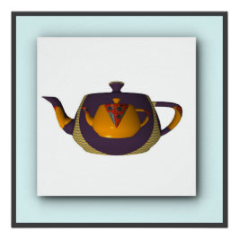 Póster Geo Yellow Purple Double Teapot