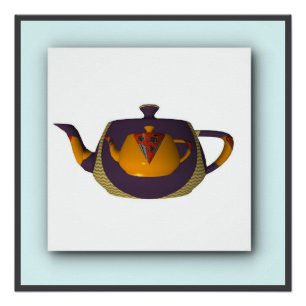 Póster Geo Yellow Purple Double Teapot