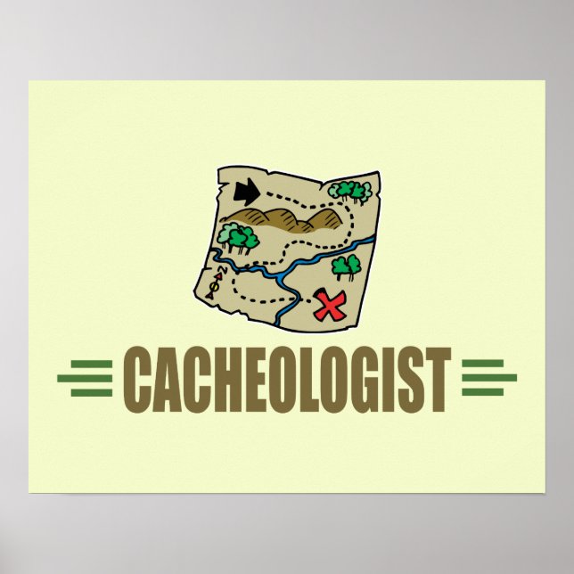 Póster Geocaching humorístico (Frente)