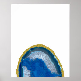 Póster Geode azul de trineo dorado