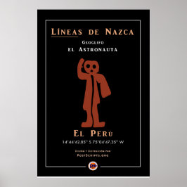 Póster Geoglíficos-astronauta nazca