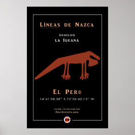 Póster Geoglíficos Nazca-Iguana