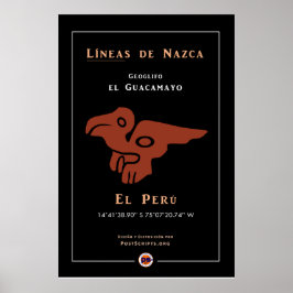 Póster Geoglíficos Nazca-Macaw