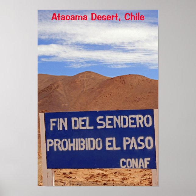 Póster Geoglifos de Atacama, Chile (Frente)