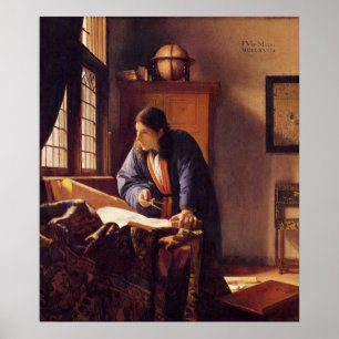 Póster Geógrafo de Johannes Vermeer