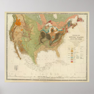 Póster Geol map US
