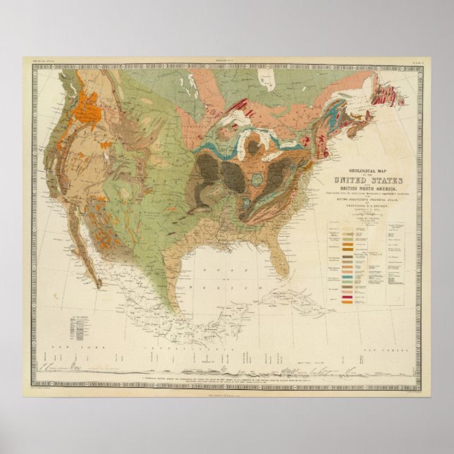 Póster Geol map US (Frente)