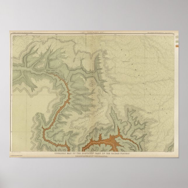 Póster Geologic Map Of The Southern (Frente)