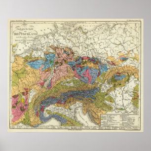Póster Geological map of Germany