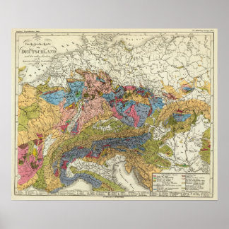 Póster Geological map of Germany