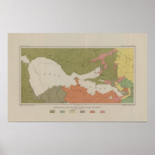 Póster Geological Map of the Clear Lake District