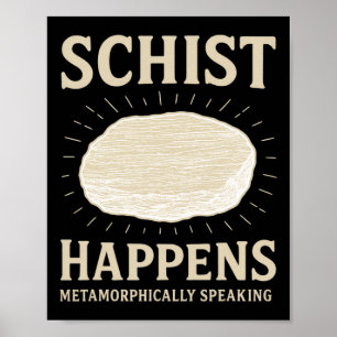 Póster Geólogo divertido recopilador de rock Geode Minera