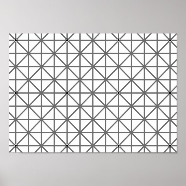 Póster geomet de textura de fondo de ilusión óptica (Frente)