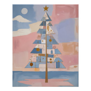 Póster Geometría abstracta de Navidad