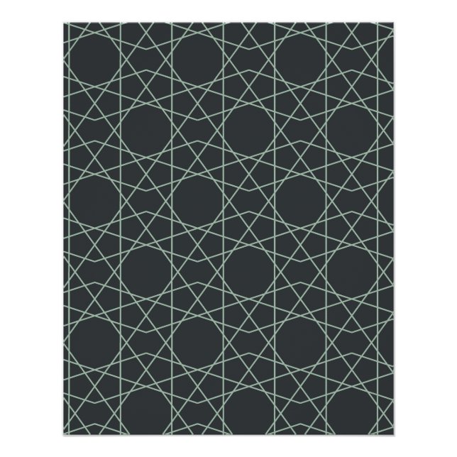 Póster Geometría de Celadón Pizarra (Anverso)