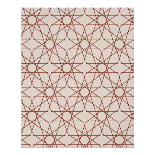 Póster Geometría de la Rosa de la Alhambra