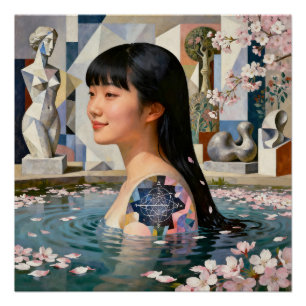 Póster "Geometría de la serenidad" - Un retrato digital