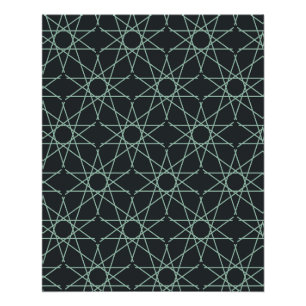 Póster Geometría de menta de basalto