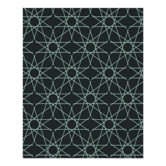 Póster Geometría de menta de basalto