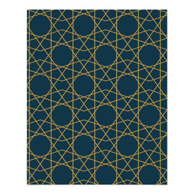 Póster Geometría de oro de Samarcanda (Anverso)