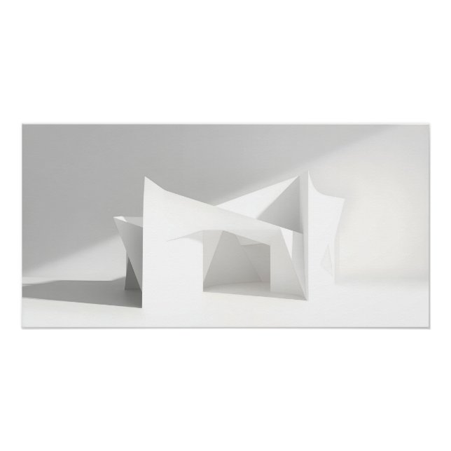 Póster Geometría de papel elegante (Anverso)