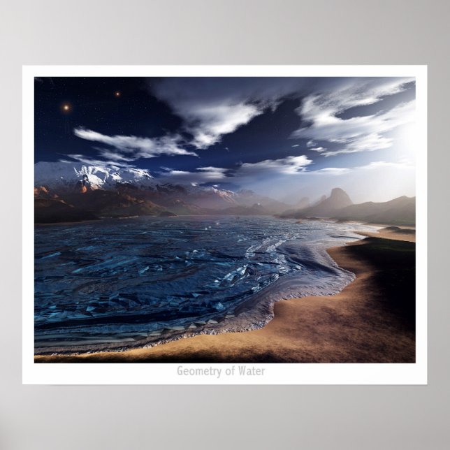 Póster Geometría del agua (Frente)