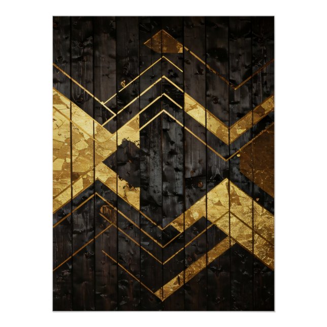 Póster Geometría Dorada (Anverso)