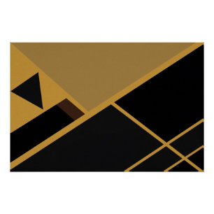 Póster Geometría en tonos terrosos