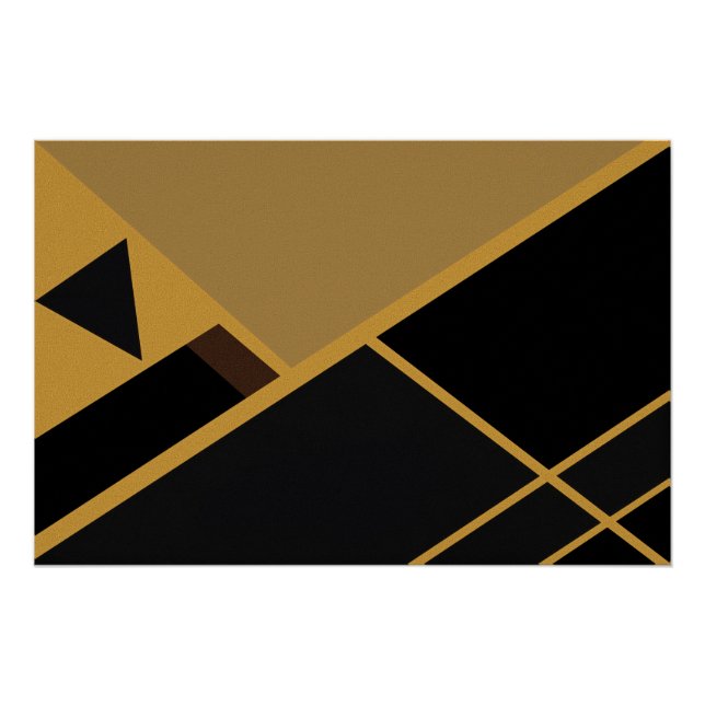 Póster Geometría en tonos terrosos (Anverso)