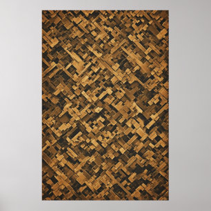 Póster Geometría esculpida: una composición abstracta tex
