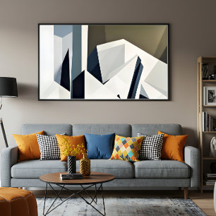 Póster Geometría Facetada Minimalista