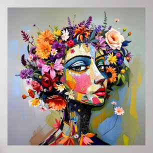 Póster "Geometría Floral" - Retrato Botánico