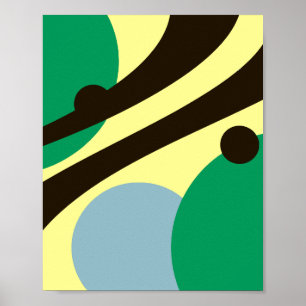 Póster Geometría Fluyente en Colores Armónicos