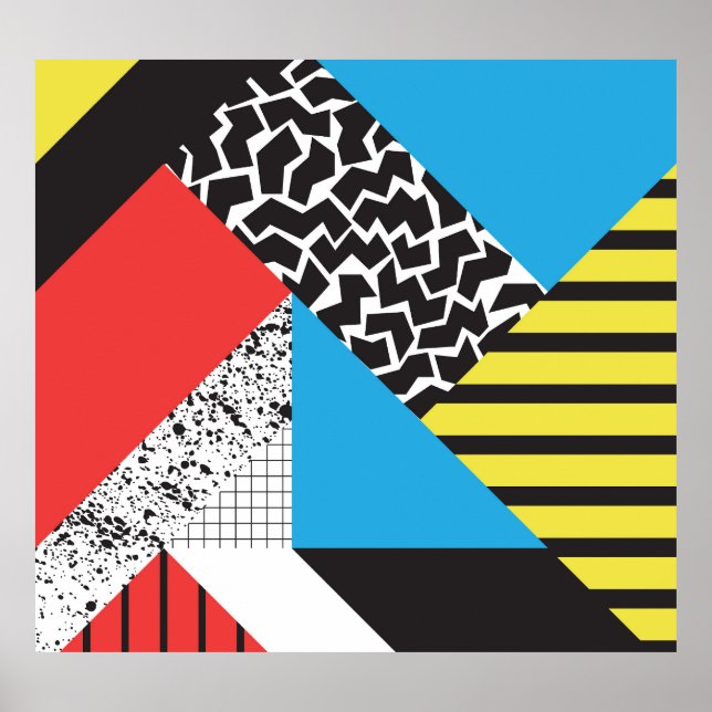 Póster Geometría moderna: Resumen de estilo sin foco (Frente)