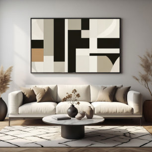 Póster Geometría Neutral Sofisticada