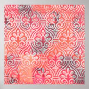 Póster Geometría patrón de repetición moderno con texture