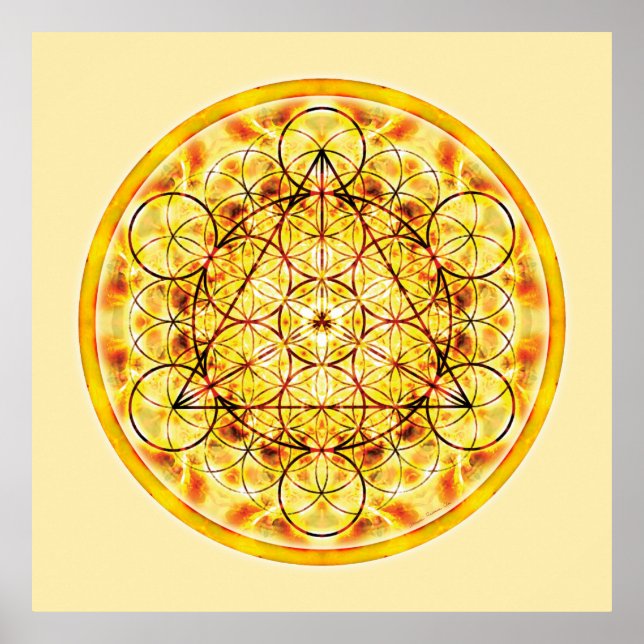 Póster Geometría sagrada Mandala 2 (Frente)