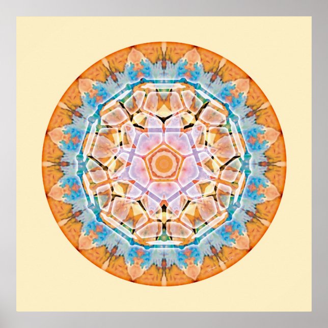 Póster Geometría sagrada Mandala 5 (Frente)