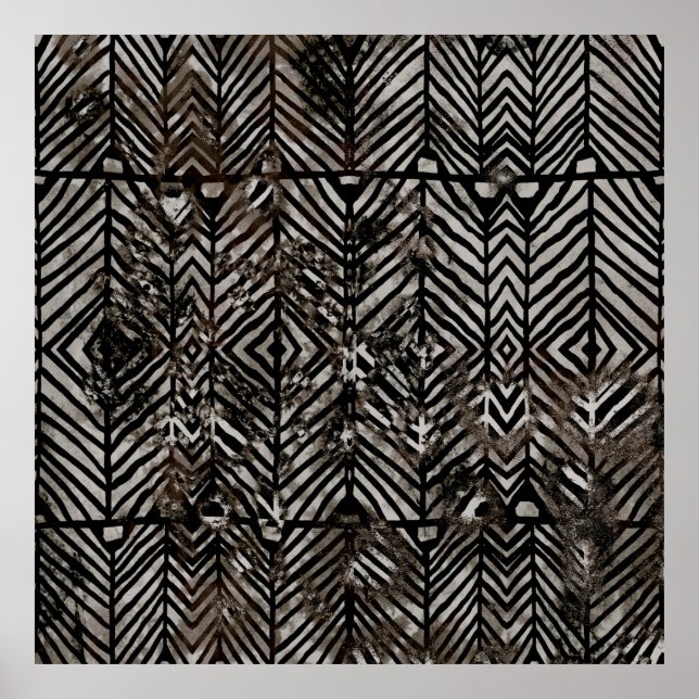 Póster Geometría textura creativa repetición patrones mod (Frente)