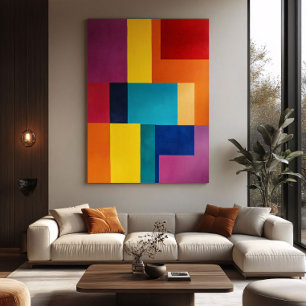 Póster Geometría vibrante