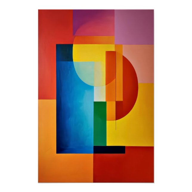 Póster Geometría vibrante (Anverso)