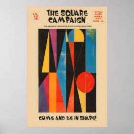 Póster Geometric Art Poster Colorful Abstract Exhibition