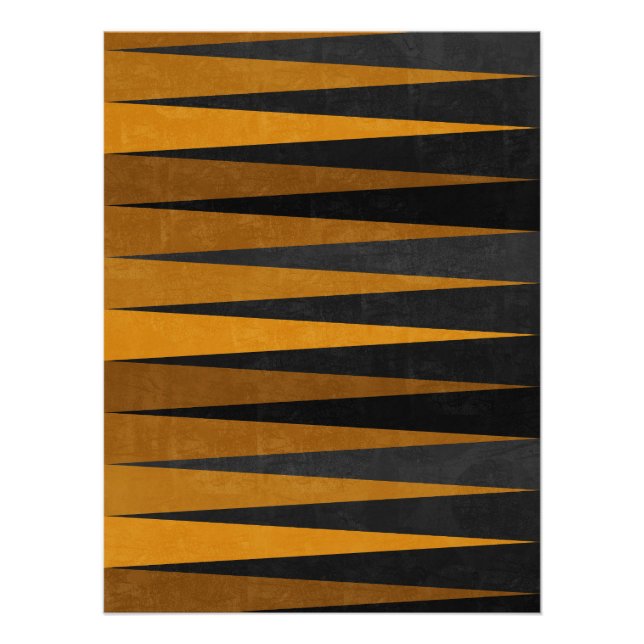 Póster Geometric Black Yellow (Anverso)