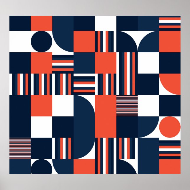 Póster Geometric creativa: diseño moderno y transparente (Frente)