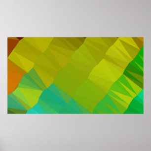 Póster Geometric design. Colorful gradient background. Ge