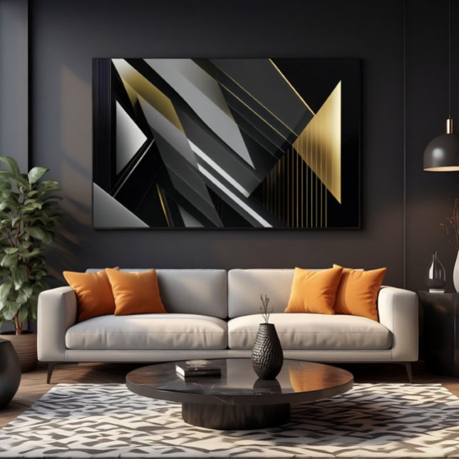Póster Geometric Elegance Gold & Black (Subido por el creador)