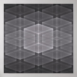 Póster Geometric Fractal Background