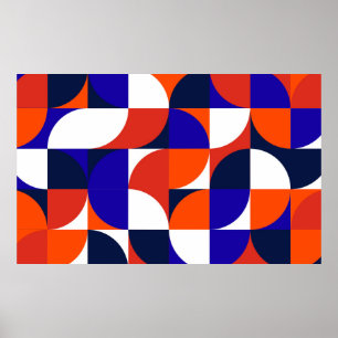 Póster Geometric mural background. Modern and vibrant com