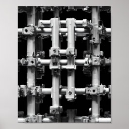 Póster Geometric Pattern Art: Abstract Modular Machine