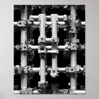 Póster Geometric Pattern Art: Abstract Modular Machine